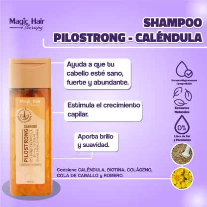 Shampo Caléndula Pilostrong Magic Hair - Imagen 2