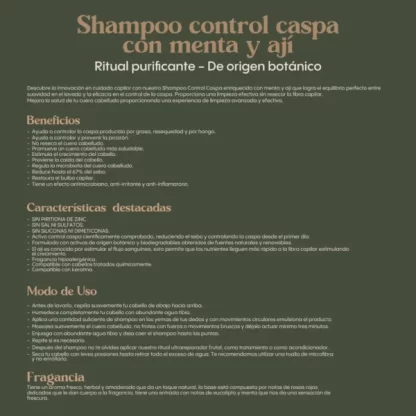 Shampoo Control Caspa Ají Ritual botanico - Imagen 2