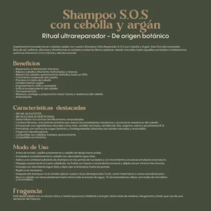 Shampoo S.O.S Cebolla Ritual botanico - Imagen 3