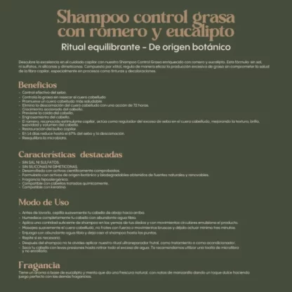 Shampoo Control Grasa Romero Ritual botanico - Imagen 2