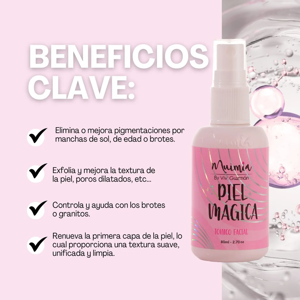 Tónico Facial Aclarante Piel Mágica Muimia - Imagen 2
