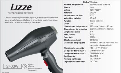 Secador Lizze Extreme - Imagen 2