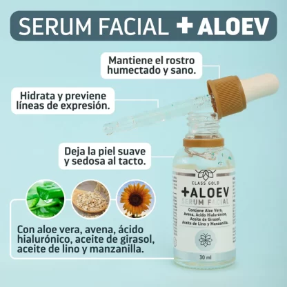 Sérum Facial + Aloev Class Gold - Imagen 2